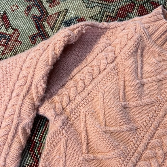 J.Crew pink crewneck cable-knit sweater - Picture 3 of 11